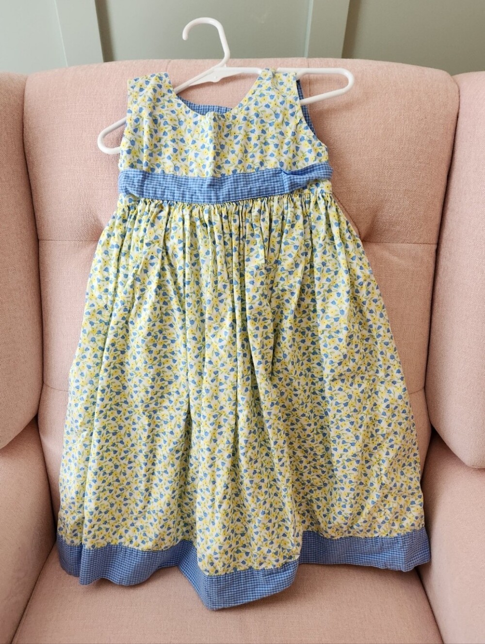 Strasburg Yellow Blue Floral Sundress 3 Years Or 3t Smocked Heirloom Brand